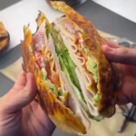 Low-carb zucchini bread sandwich