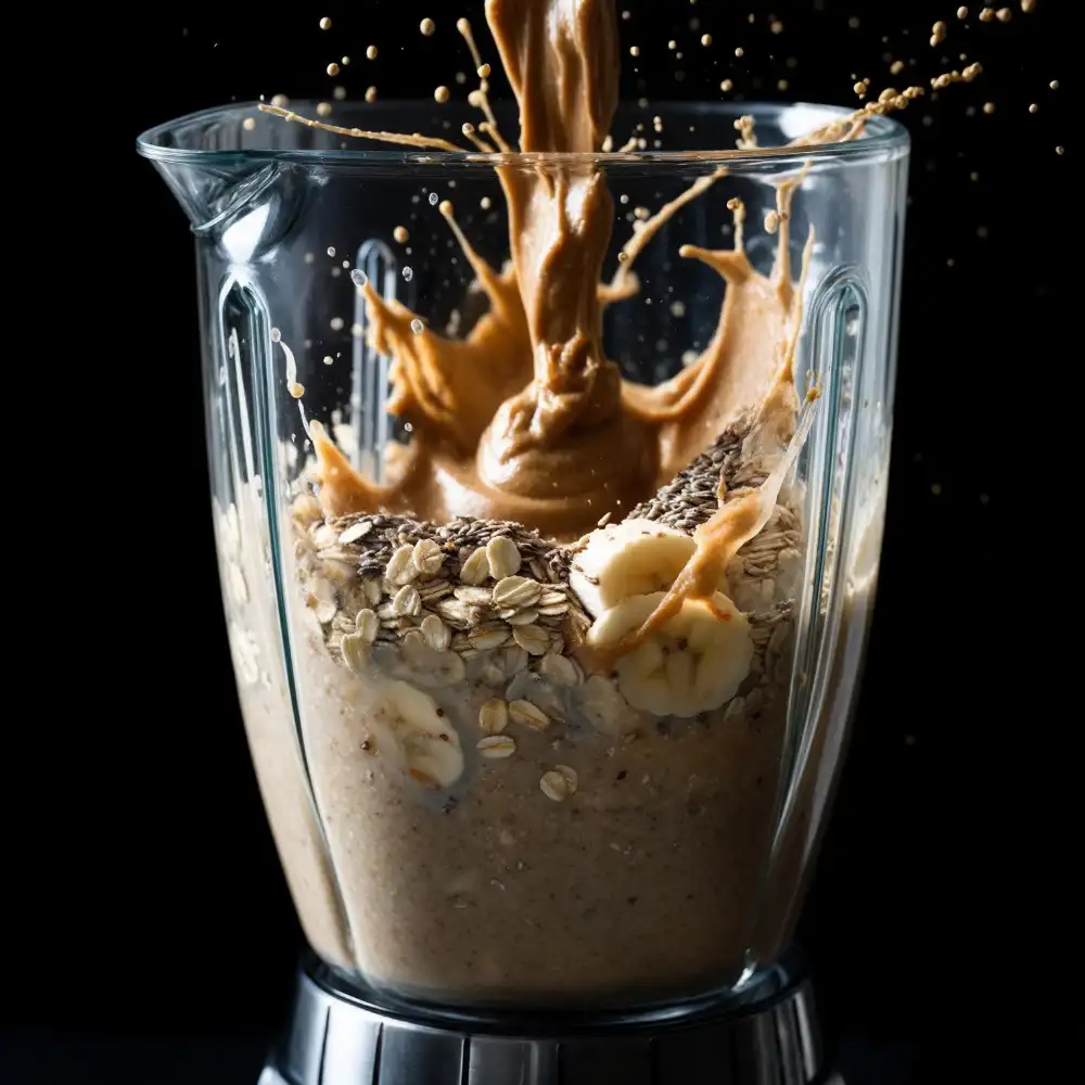 Blending oat smoothie for breastfeeding energy