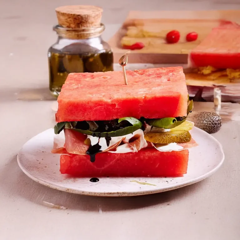 Watermelon sandwich recipe with cheese