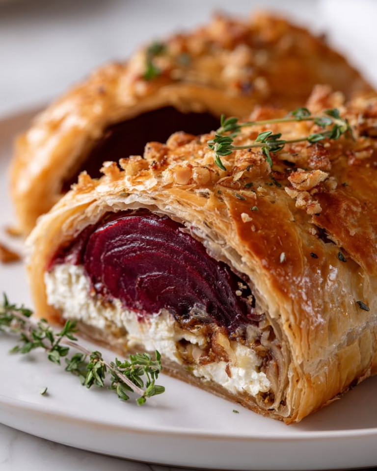 beet wellington goat cheese walnut