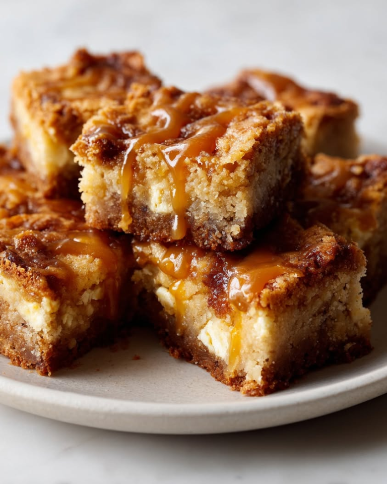 brown butter feta blondies caramel