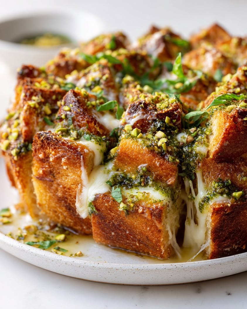 checkerboard pull apart loaf pistachio