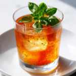 chilled tomato water basil oil