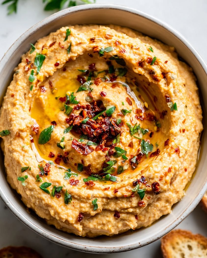 easy sun dried tomato hummus