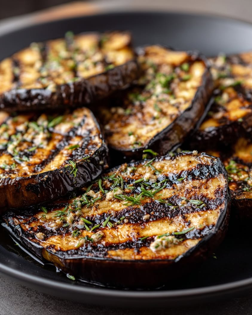 espresso rubbed eggplant steaks grill