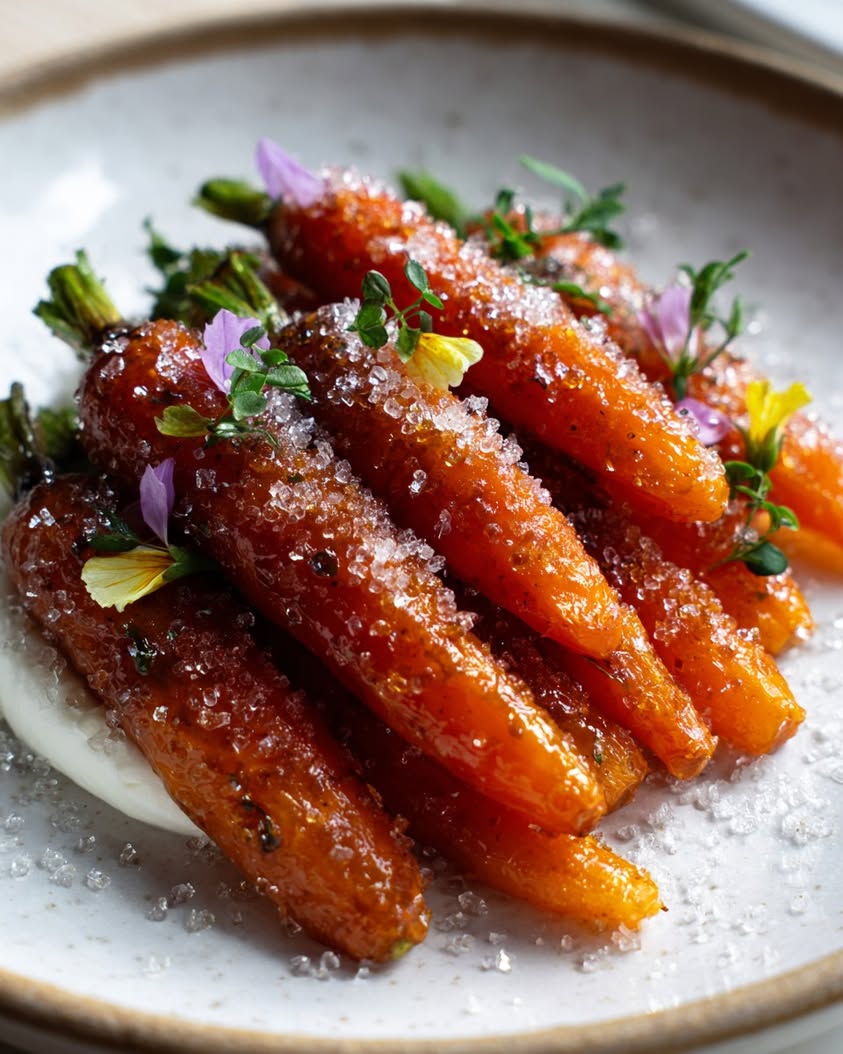 fizzy honey carrots goat cheese
