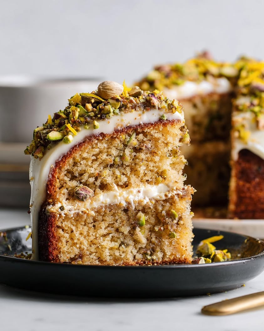 lemon pistachio dream cake ricotta