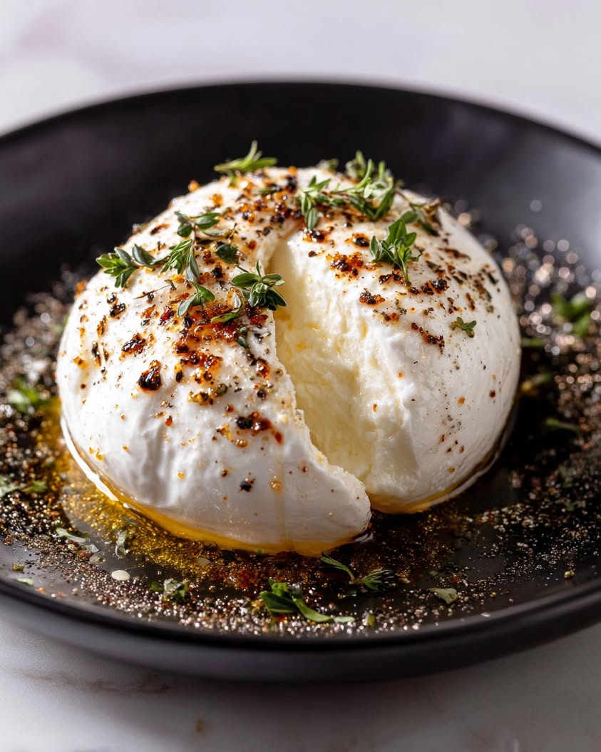 melting disco burrata glittered citrus