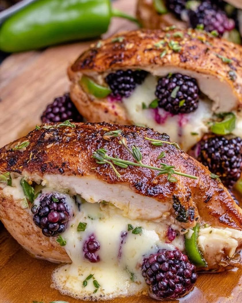 melty blackberry jalapeno chicken