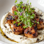 mushroom scallops truffle cauliflower cloud