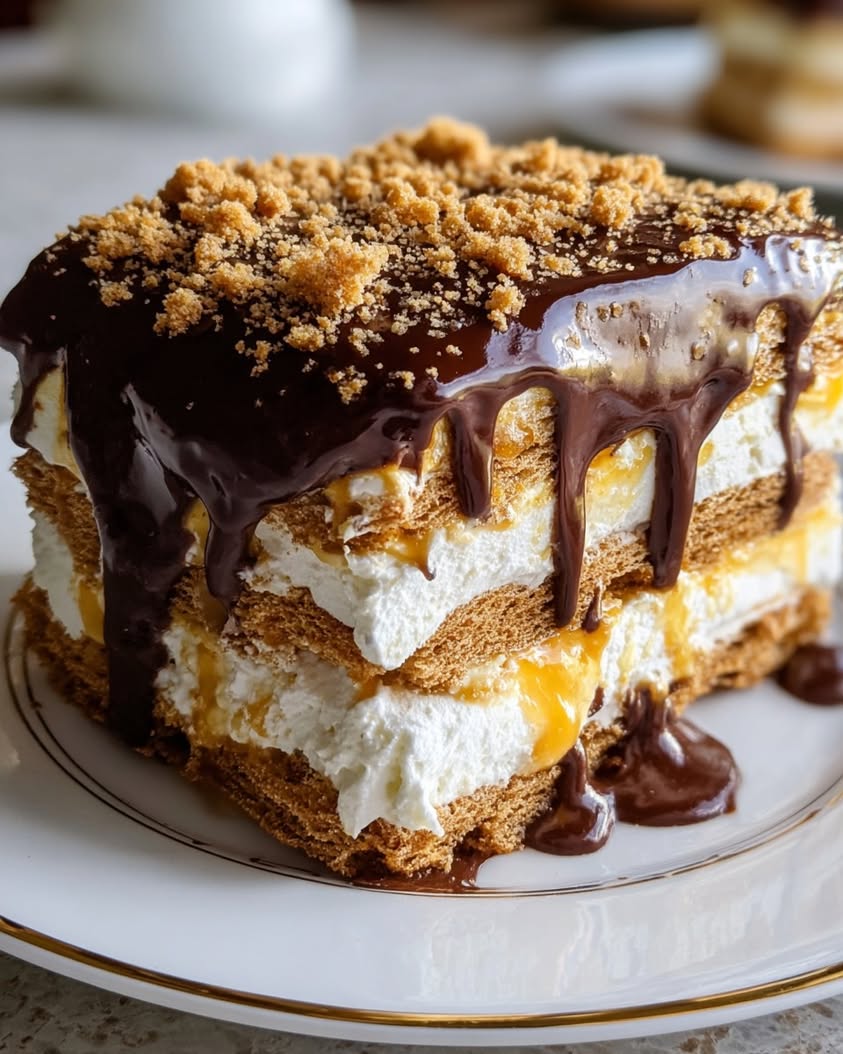no bake creamy eclair indulgence