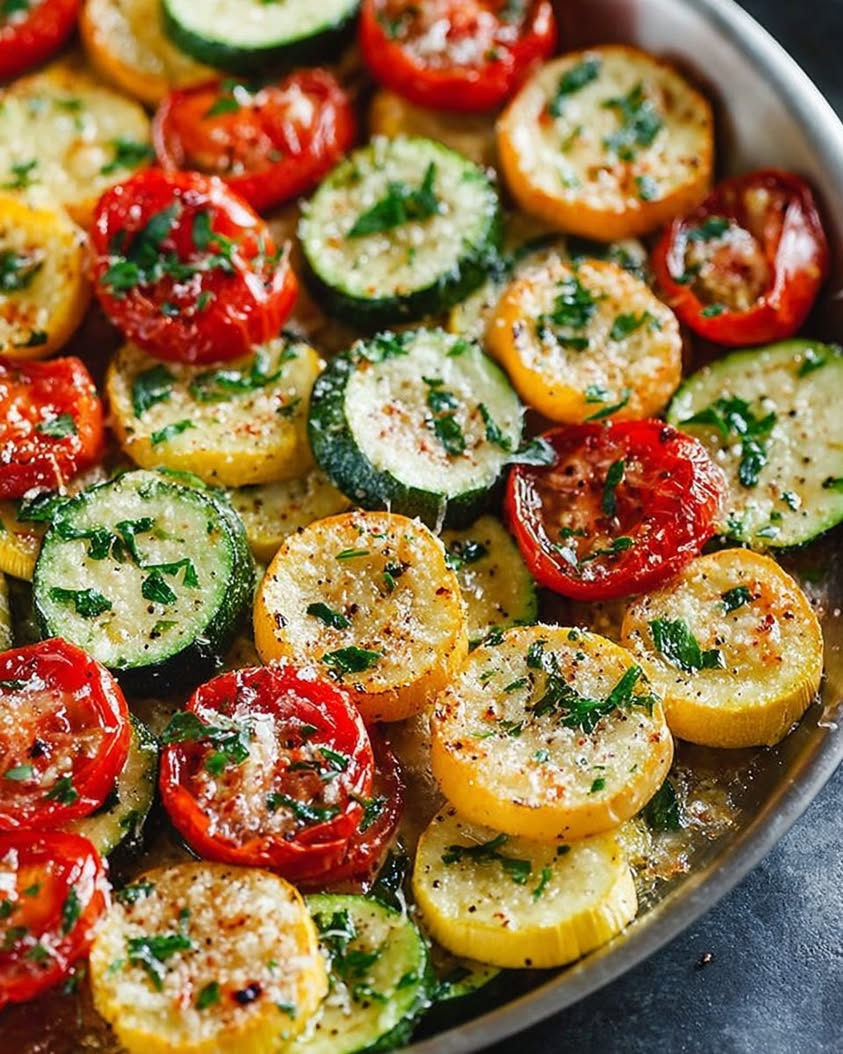oven roasted zucchini squash tomatoes