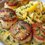 pan seared scallops lemon butter pasta
