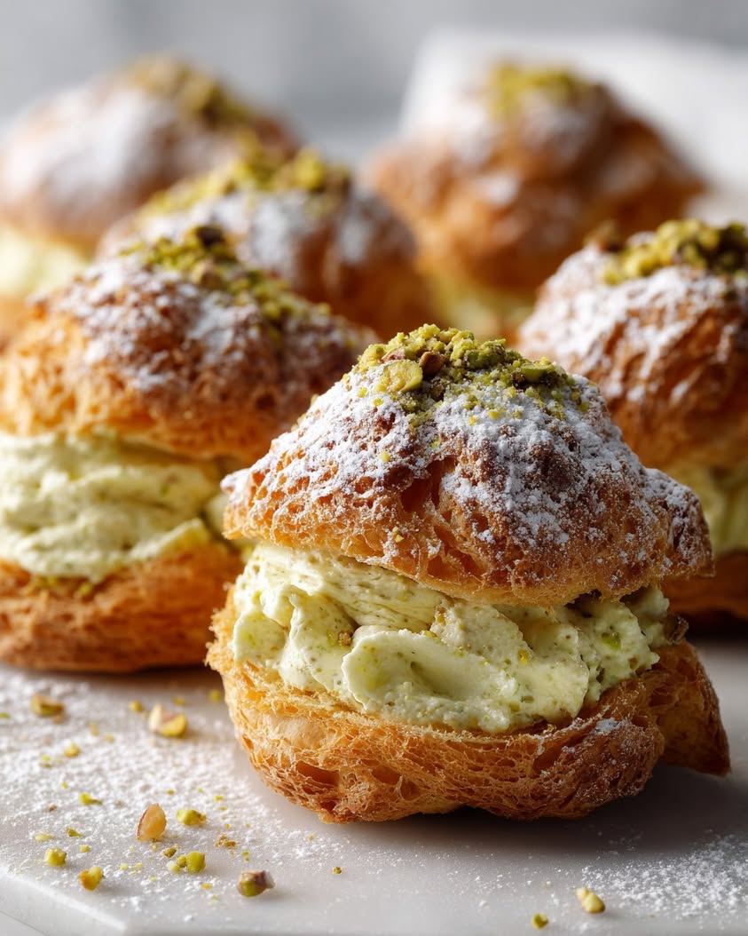 pistachio cloud puffs recipe