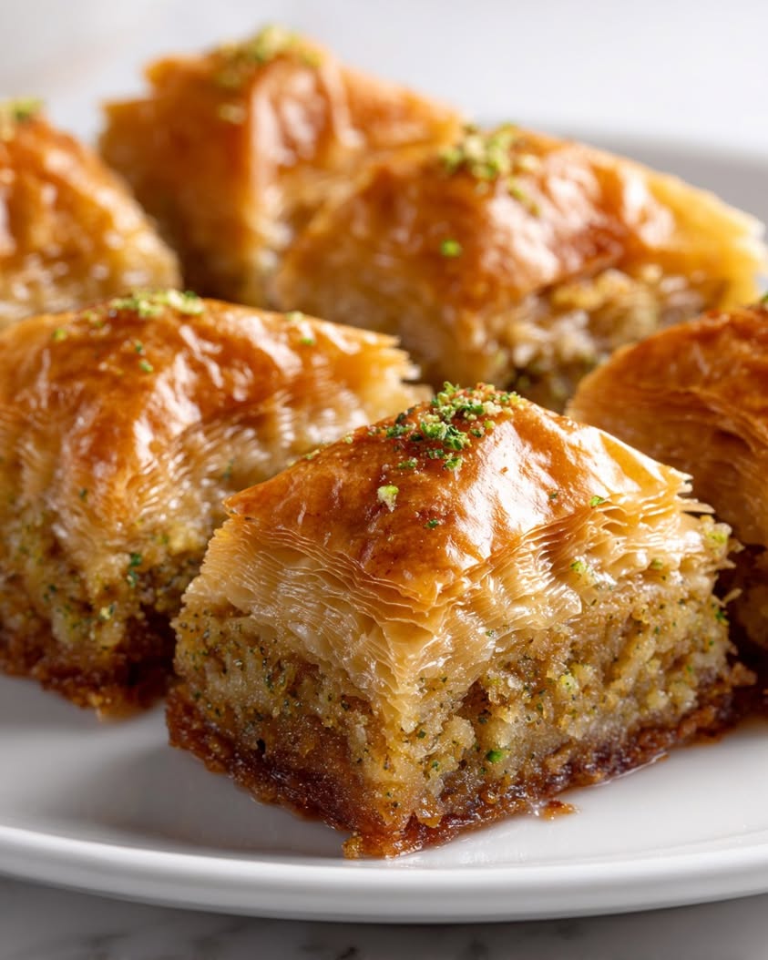 pistachio parmesan filo baklava garlic