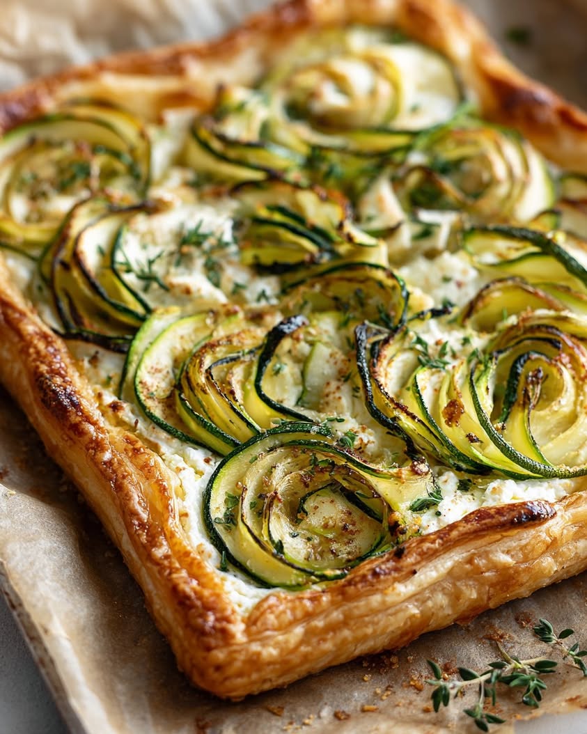puff pastry zucchini tart