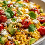 roasted corn whipped feta salad