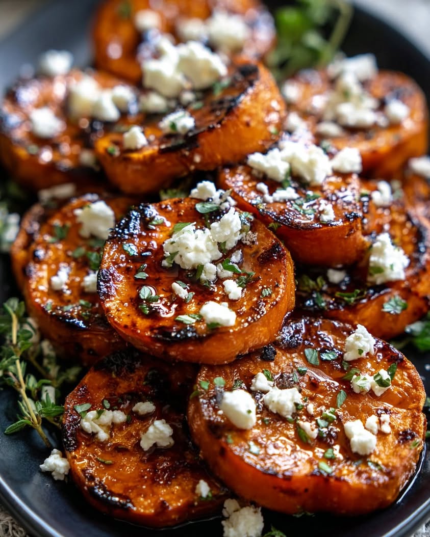 roasted sweet potato honey feta