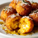 saffron parmesan arancini truffle honey