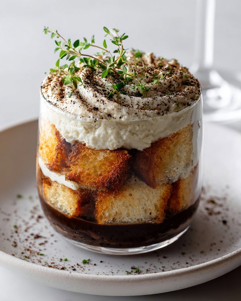 savory mushroom tiramisu parmesan brioche
