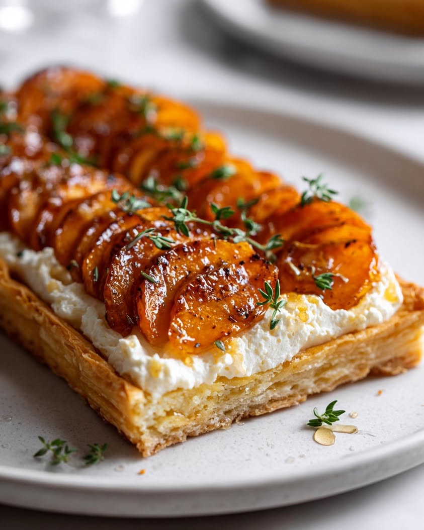 sweet potato puff pastry tart
