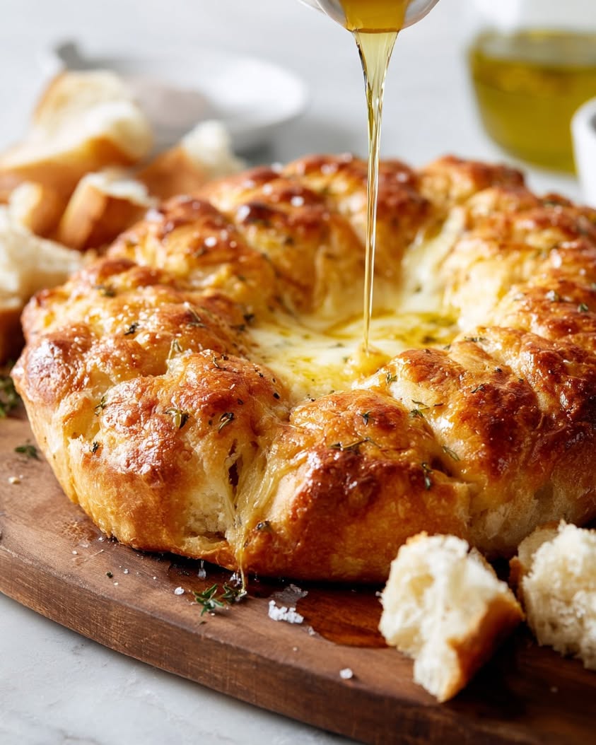 tear share focaccia molten cheese
