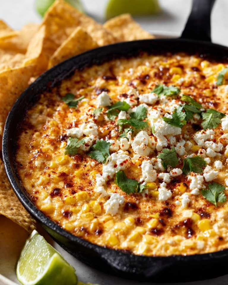warm swicy corn feta dip