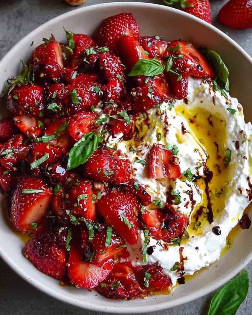 whipped feta roasted strawberries