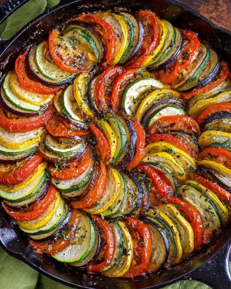 baked ratatouille tomatoes zucchini eggplant