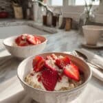 baked strawberry cottage cheese oatmeal
