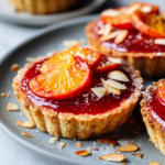 blood orange tartlets almond crust