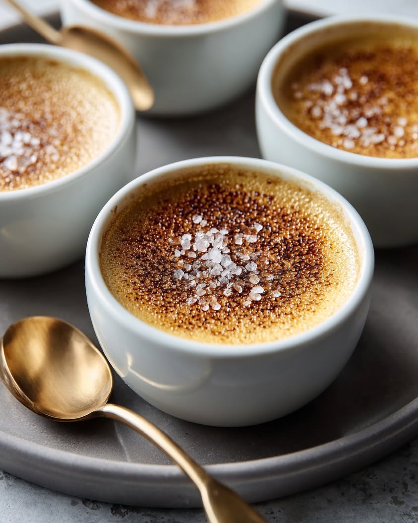 brown sugar vanilla custard cups