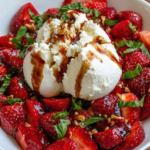 burrata strawberry caprese salad