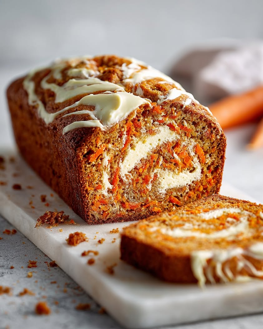 carrot cake loaf maple cream cheese
