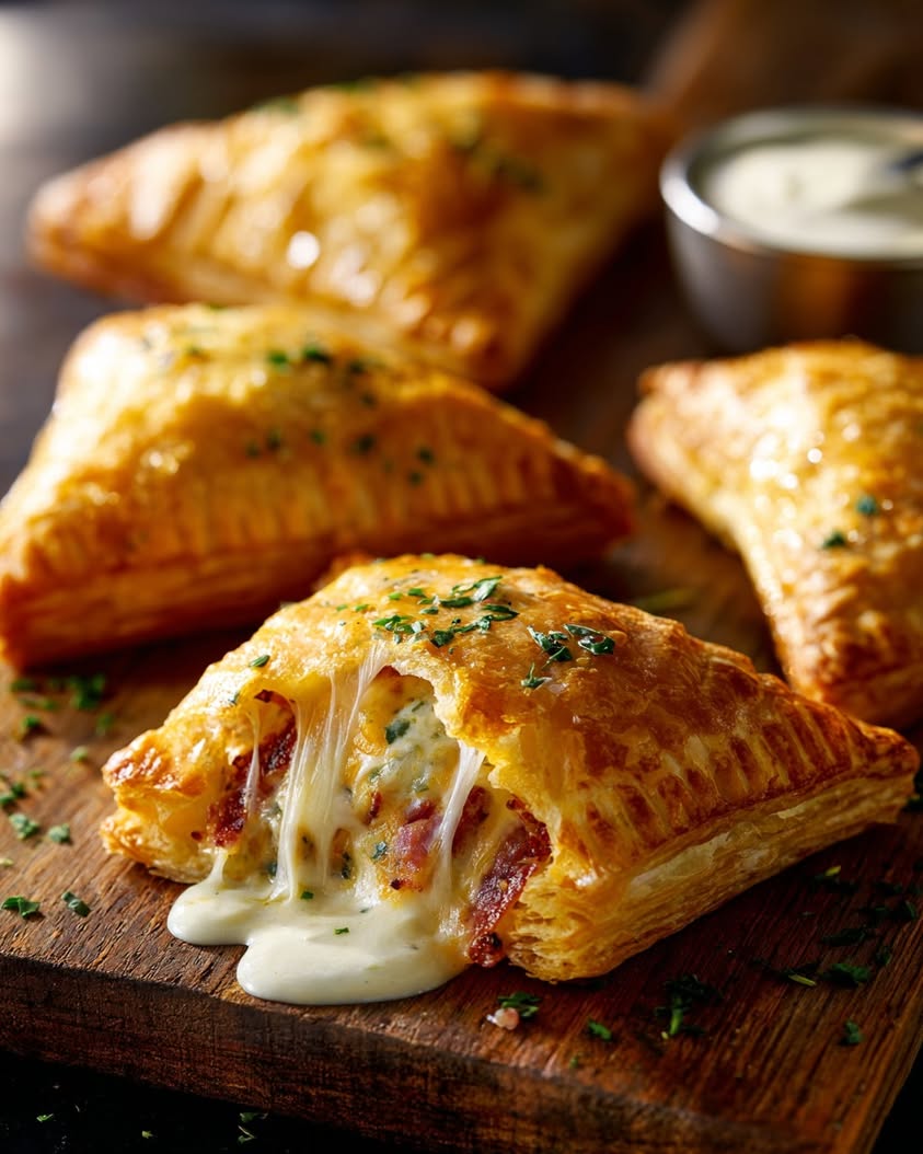 chicken ranch puff pastry pockets