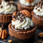 chocolate pecan cheesecake minis