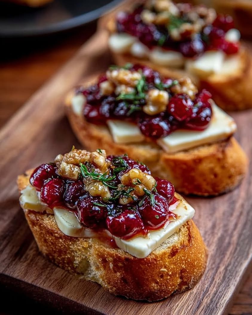 cranberry brie toast recipe