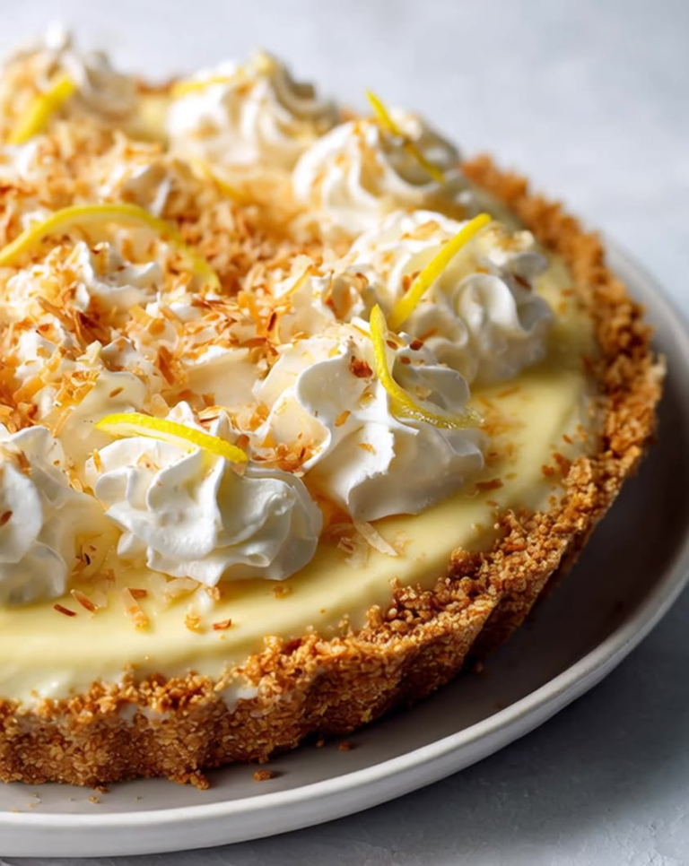 creamy lemon coconut pie