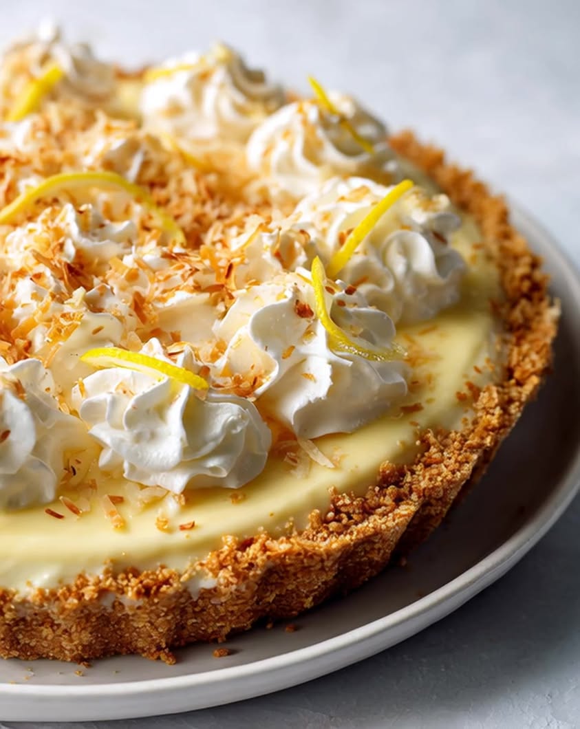 creamy lemon coconut pie