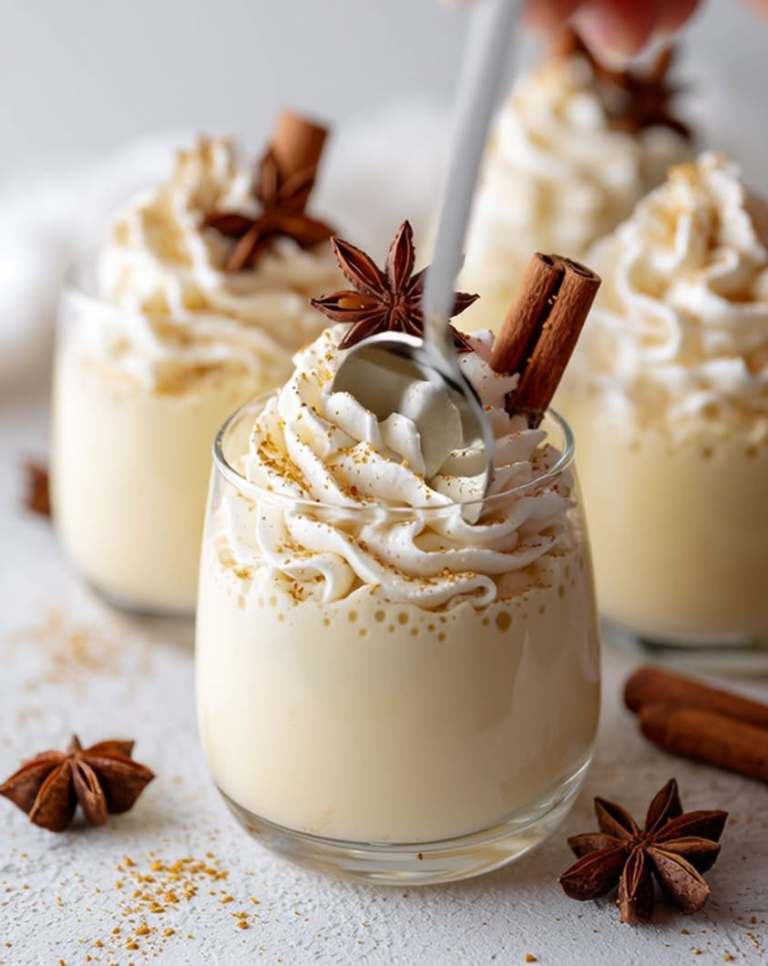 eggnog panna cotta verrines