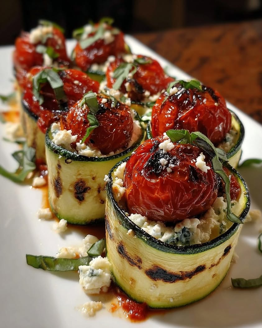 grilled zucchini rollups lemon ricotta