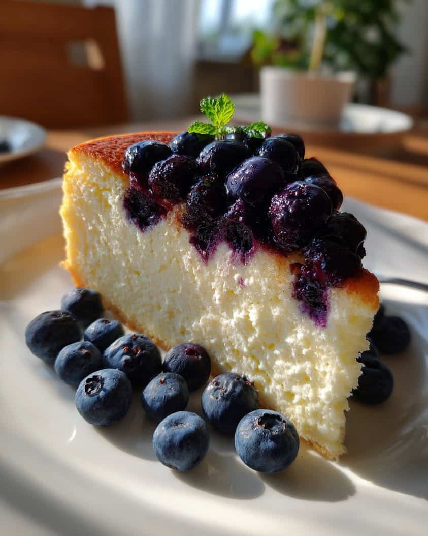 light fluffy blueberry cottage cake