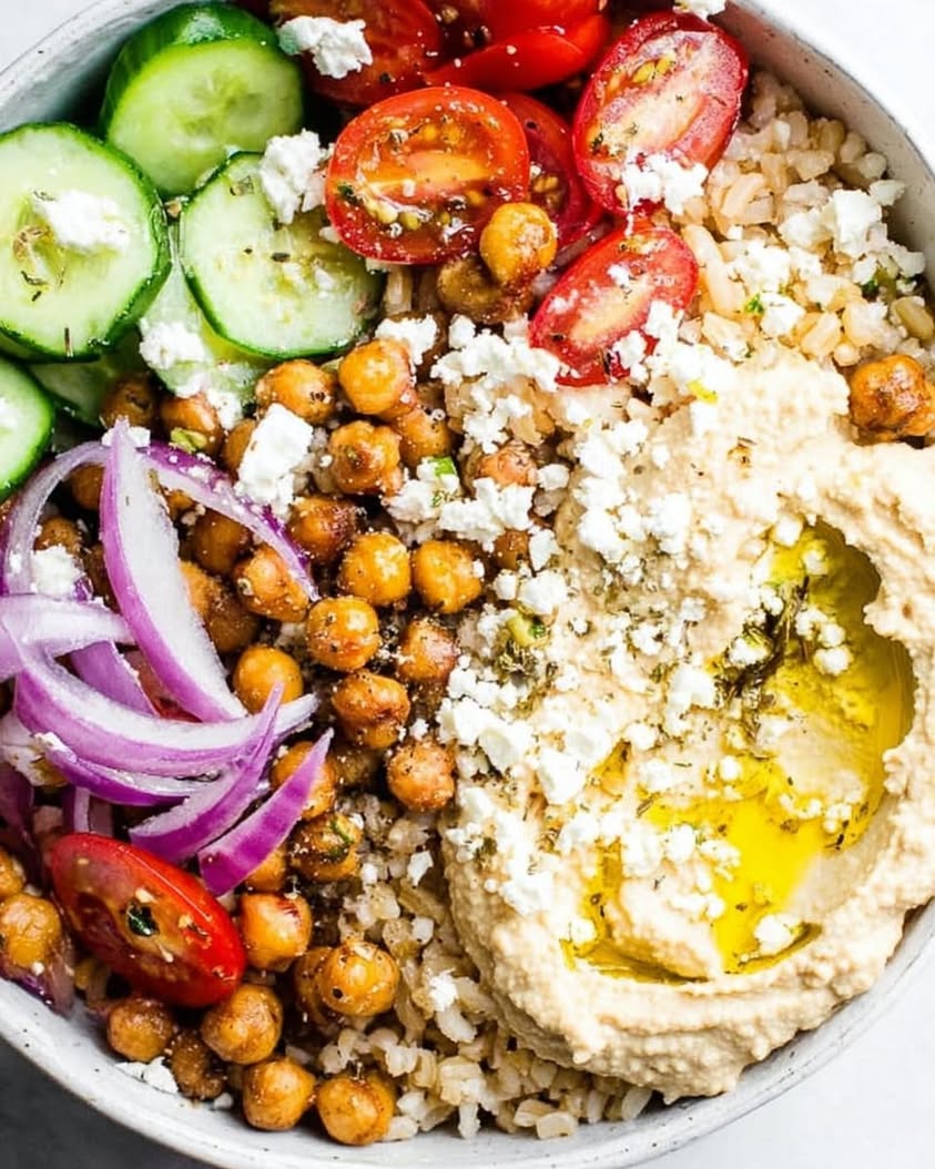 mediterranean hummus bowl