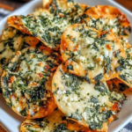 mediterranean spinach feta cheese crisps