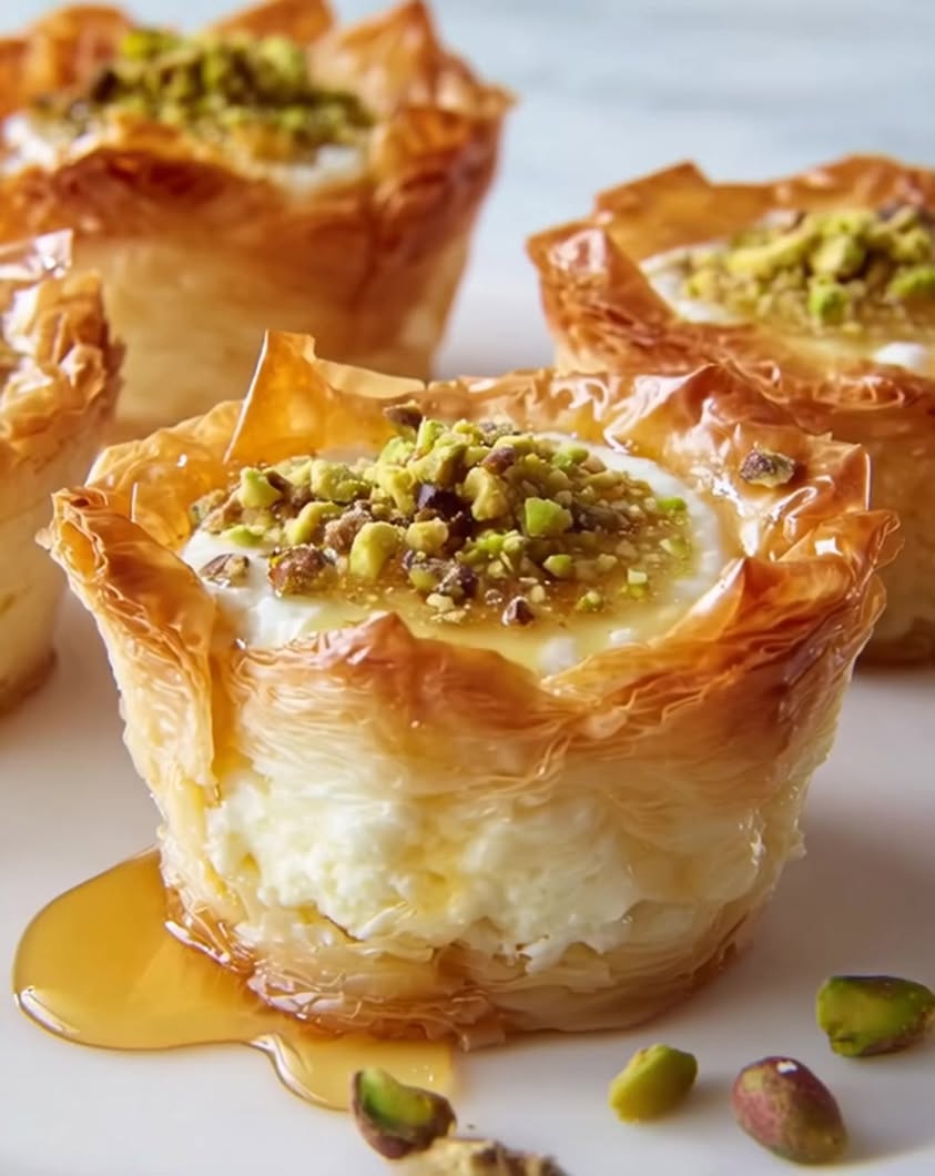 mini baklava cheesecakes