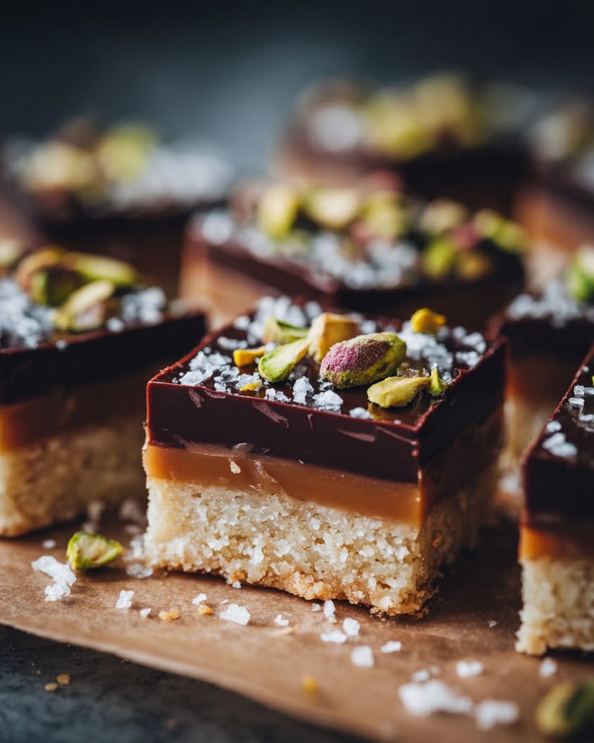 no bake millionaires shortbread bars