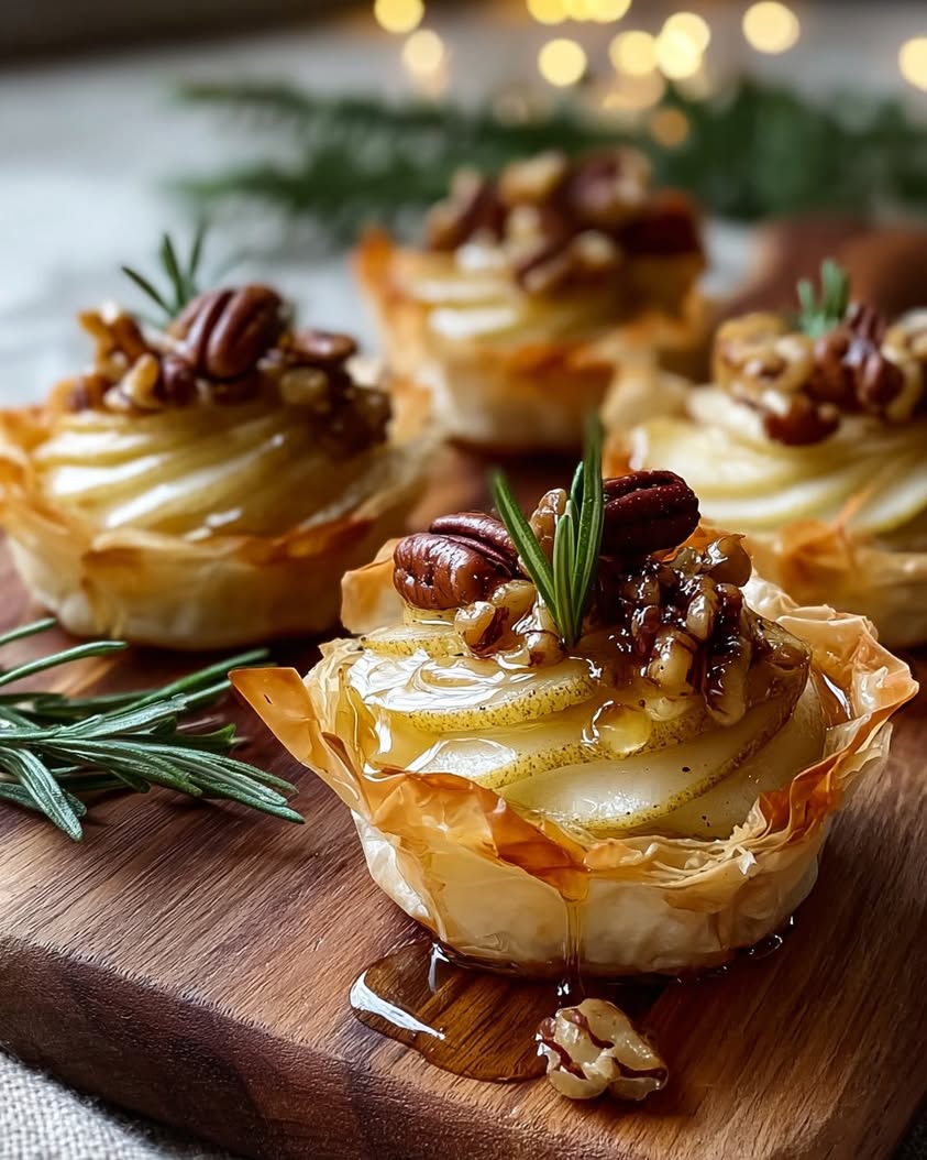 pear brie honey cups
