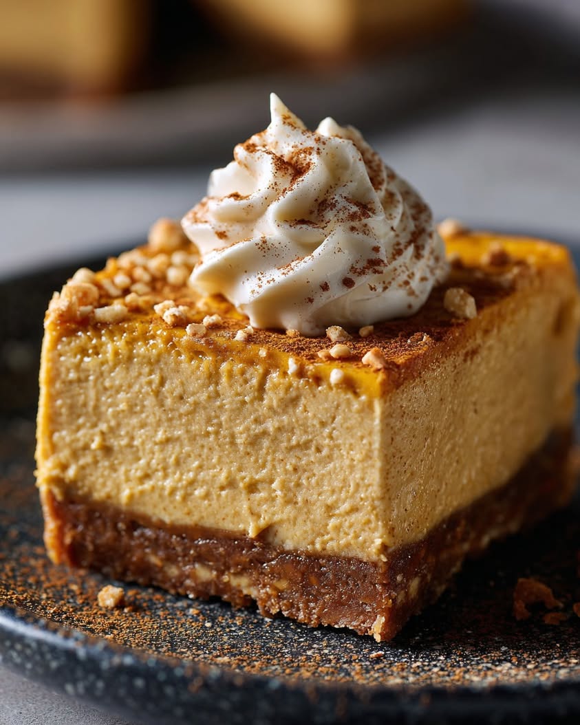 pumpkin pretzel cheesecake bars