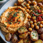 roasted potatoes chickpeas feta