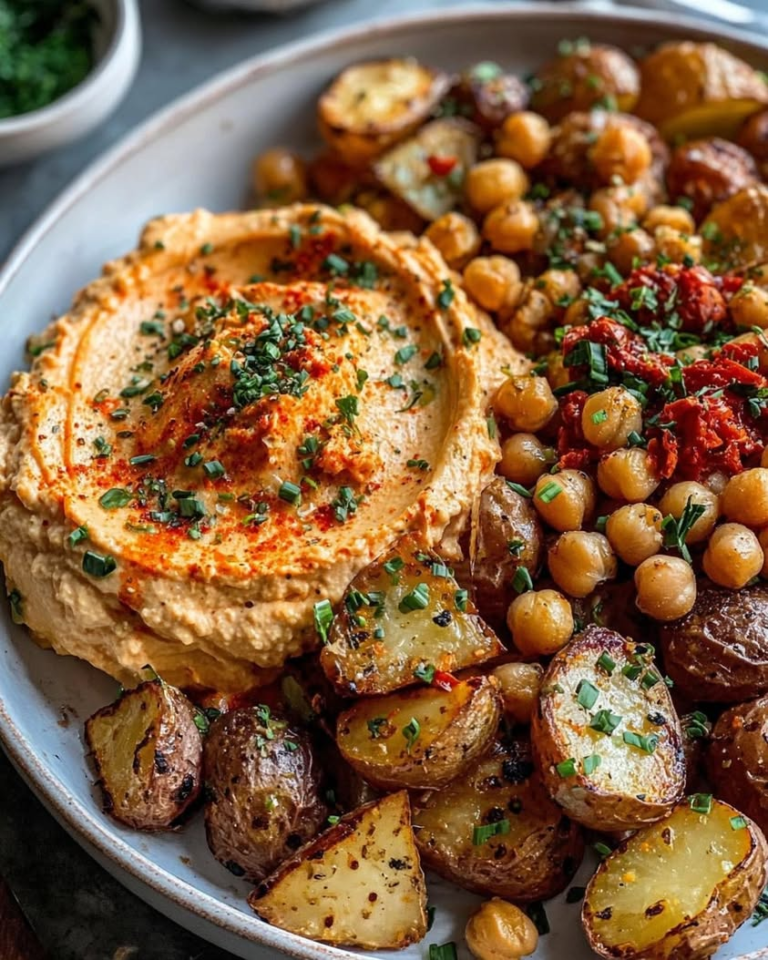roasted potatoes chickpeas feta